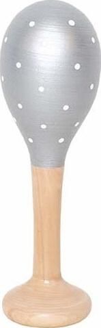 Μαράκες Jabadabado Ξύλινη με Αστεράκια για 1.5+ Ετών Ασημί