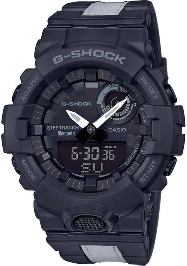 Ανδρικό Ρολόι Casio G-Shock GBA-800-1AER Χρονογράφος Μπαταρίας με Καουτσούκ Λουράκι Μαύρο