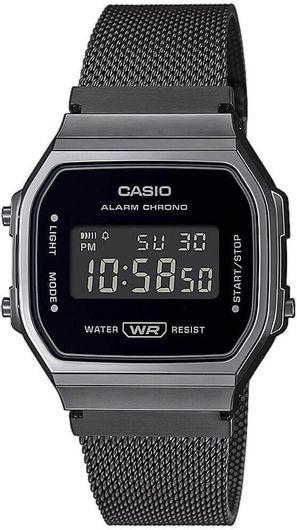 Ανδρικό Ρολόι Casio Vintage A-168WEMB-1BEF Χρονογράφος Μπαταρίας με Μεταλλικό Μπρασελέ Γκρι