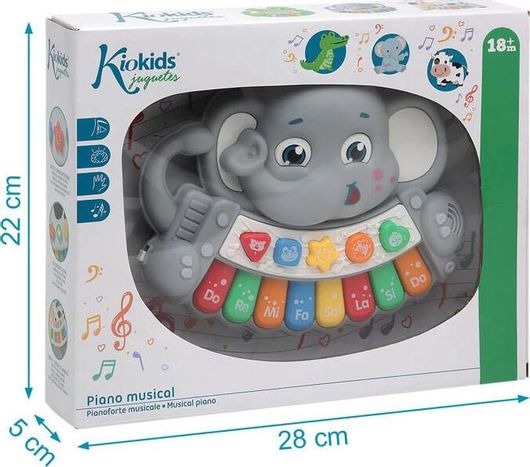 Πιάνο Kiokids Ελεφαντάκι για 1.5+ Ετών