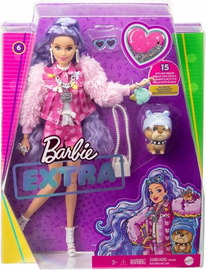 Κούκλα Barbie Mattel Extra Millie with Periwinkle Purple Hair GXF08 για 3+ Ετών