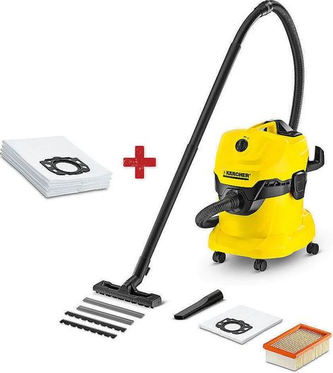 Σκούπα Υγρών/Στερεών Karcher WD 4 1.348-110.0 1000W με Κάδο 20lt