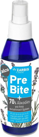 Εντομοαπωθητική Λοσιόν Zarbis Camoil Johnz Alco Pre Bite 70% Αλκοόλη 100ml