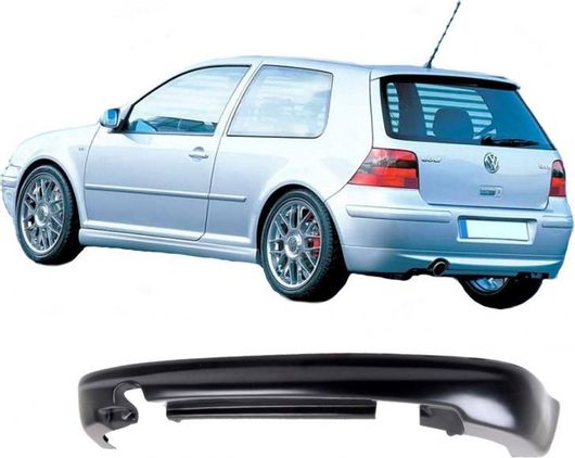 Spoiler Πίσω Προφυλακτήρα για VW Golf IV (4) 98-04 Edition 25 Look με Τρύπα για Εξάτμιση απο Abs Πλαστικό Maxton Design