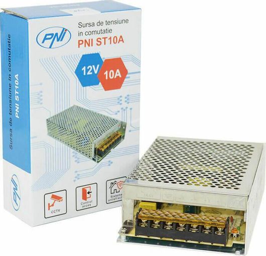 Πηγή Εναλλαγής Τάσης Pni St10A 12V 10A Σταθεροποιημένη για Συστήματα Επιτήρησης
