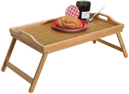 Δίσκος Πρωινού Siderela E-3772 Βamboo με Ποδαράκι 50x30x20 Καφέ