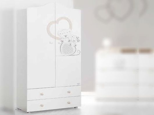 Ντουλάπα Freddy 53x103x203cm Λευκή-Γκρί