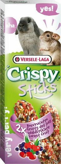 Τροφή Τρωκτικών Crispy Sticks Rabbits Guinea Pigs Forest Fruits 110gr 2τμχ