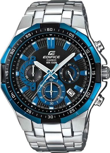 Ανδρικό Ρολόι Χειρός Casio EFR-554D-1A2VUEF Αναλογικό 47.1mm Μεταλλικό Μπρασελέ Μπλε