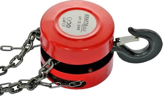 Παλάγκο Αλυσίδας Kraft & Dele Χειροκίνητο Βαρούλκο για Φορτίο Βάρους έως 2t Κόκκινο