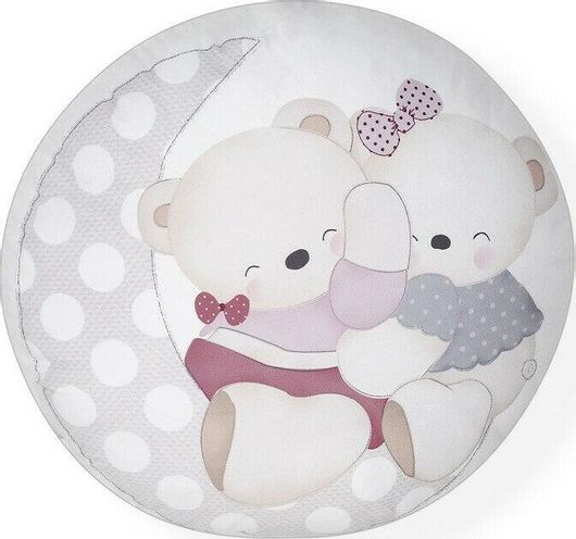 Διακοσμητικό Μαξιλάρι Κούνιας Interbaby Amorosos 45x45cm Ροζ