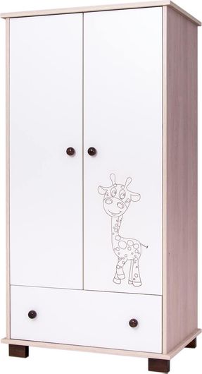 Ντουλάπα Giraffe Δίφυλλη Oak 83x48x160cm