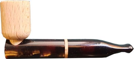 Πιπάκι Fallion Hemp Καφέ Σκούρο με Ξύλινο Μπολ 73mm