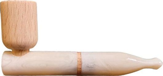 Πιπάκι Fallion Hemp Λευκό με Ξύλινο Μπολ 73mm