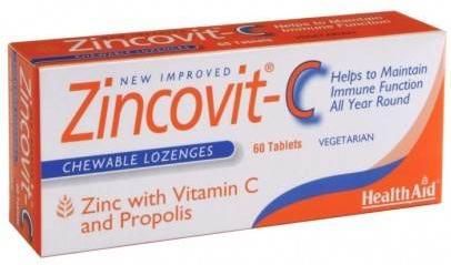 Zincovit-C Συμπλήρωμα για την Ενίσχυση του Ανοσοποιητικού Health Aid 60 Ταμπλέτες