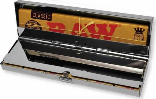 Θήκη για Χαρτάκια KS και Προτυλιγμένες Τζιβάνες Raw Steel Tin