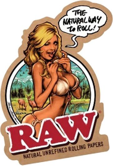 Αυτοκόλλητο Raw Jellybean Girl Cartoon 9x7cm