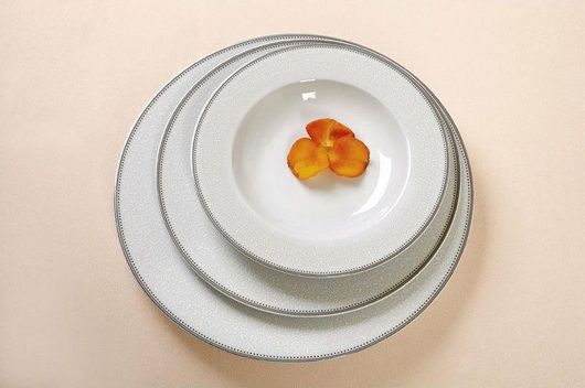 Σετ Σερβίτσιο Πιάτων Cryspo Trio Dalia από Πορσελάνη 20τμχ Λευκό