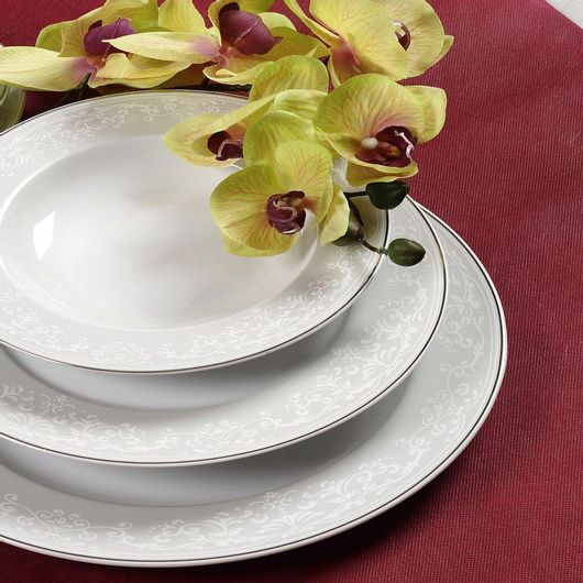 Σετ Σερβίτσιο Πιάτων Cryspo Trio Passion από Πορσελάνη 20τμχ Γκρι