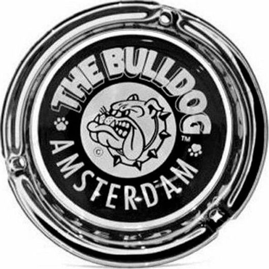 Τασάκι The Bulldog Amsterdam Γυάλινο Μαύρο 10cm