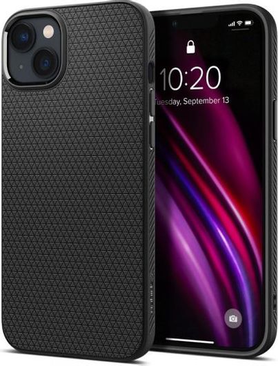 Spigen Liquid Air Back Cover Σιλικόνης Matte Black iPhone 14 Plus