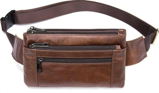 Δερμάτινο τσαντάκι μέσης Cardinal 9012 coffee