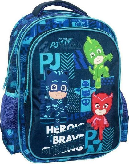 Σχολική Τσάντα Δημοτικού Diakakis Πλάτης PJ Masks Μπλε