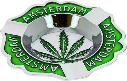 Τασάκι Μεταλλικό Amsterdam & Leaf  100mm