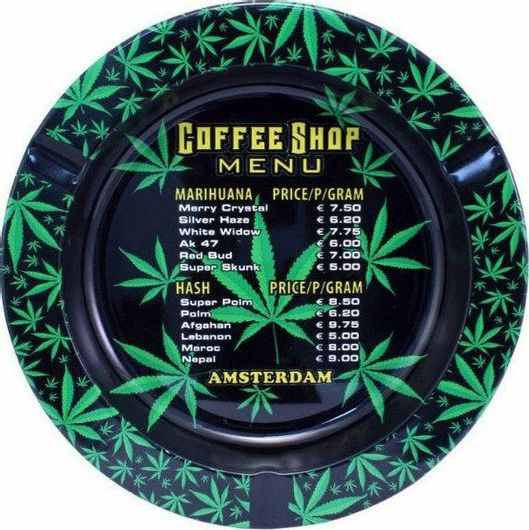Τασάκι Μεταλλικό Σχέδιο Coffeeshop Menu