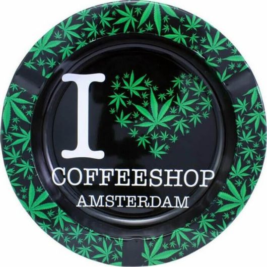Τασάκι Μεταλλικό Σχέδιο I Love Coffeeshop Amsterdam