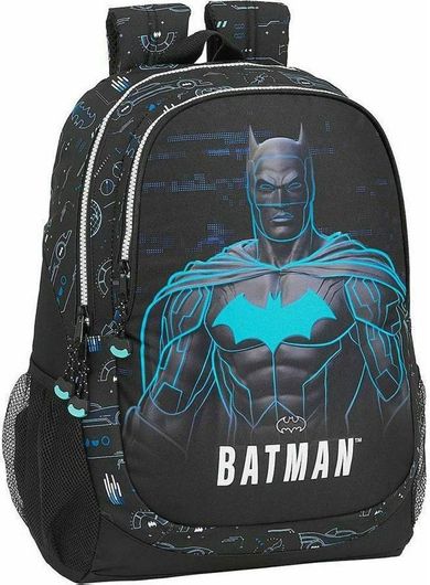 Σχολική Τσάντα Δημοτικού Safta Batman Μαύρο