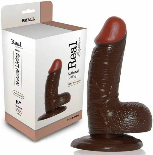 Ομοίωμα Πέους Toyz4lovers Real Rapture Water Sensations 12.7cm Καφέ