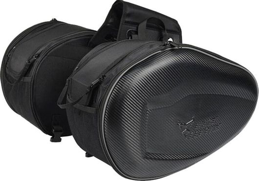 Σετ Πλαϊνές Βαλίτσες Μοτοσυκλέτας MotoCentric Saddle Bag Carbon 58lt MC-0096