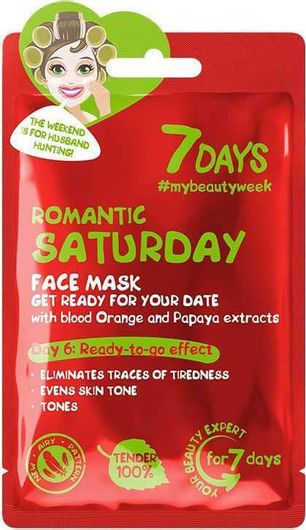 Μάσκα Προσώπου 7 Days Romantic Saturday Sheet Mask 28gr
