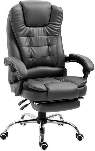 Καρέκλα Γραφείου Homeplus 01.01.1289 από Δερματίνη Μαύρη