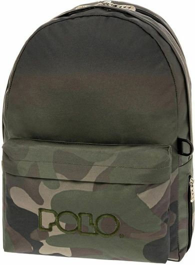 Σχολική Τσάντα Γυμνασίου / Λυκείου Πλάτης Polo Double Scarf Camo Χακί