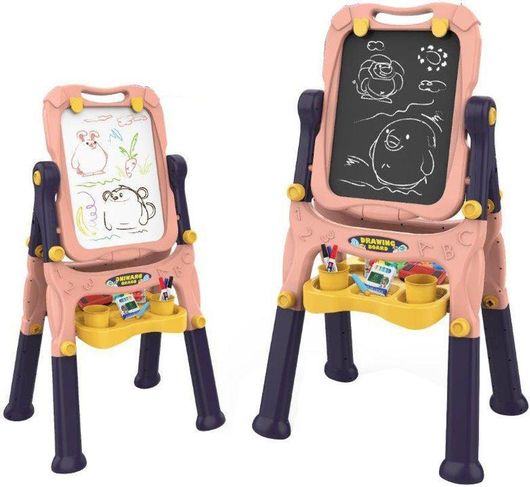 Πίνακας Zita Toys Δύο Όψεων με Πόδια και Αξεσουάρ 655AR Κόκκινο