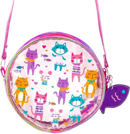 Τσαντάκι Stephen Joseph Με Διαφάνεια Και Ιριδίζουσες Λεπτομέρειες Γάτα SJ114408