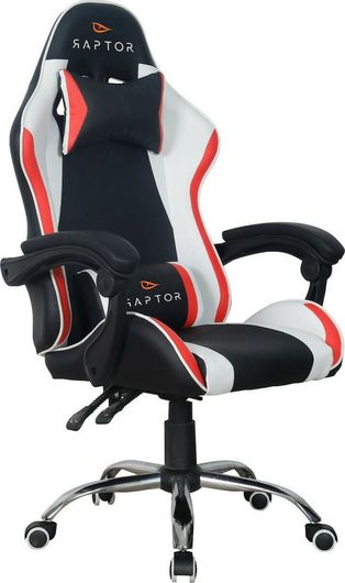 Καρέκλα Gaming Raptor Goro Δερματίνη Μαύρο