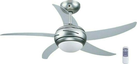 Ανεμιστήρας Οροφής Primo L44003 με Φως και Τηλεχειριστήριο 110cm Ασημί