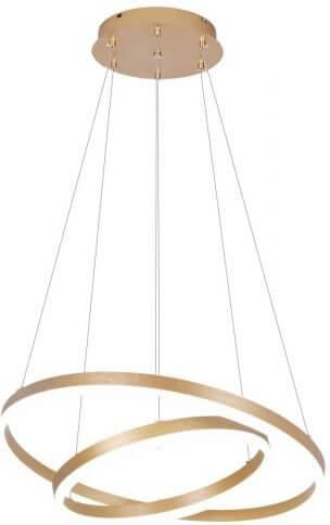 Κρεμαστό Φωτιστικό Οροφής Sun Light Μοντέρνο με Ενσωματωμένο LED Χρυσό