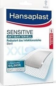 Αυτοκόλλητα Επιθέματα Hansaplast Sensitive Silver XXL Αποστειρωμένο 8x10cm 5τμχ
