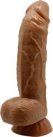 Ομοίωμα Πέους Ντίλντο με Βεντούζα Χωρίς Περιτομή Beautiful Angelo 18 cm