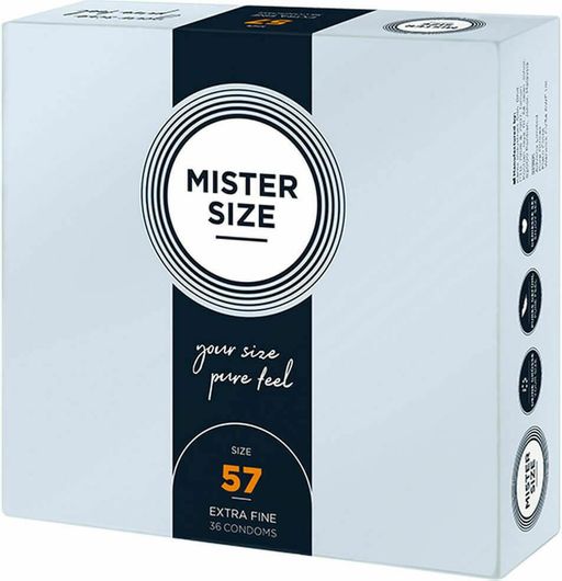 Mister Size Προφυλακτικά Extra Fine Size 57mm Μεγάλα και Λεπτά 36τμχ