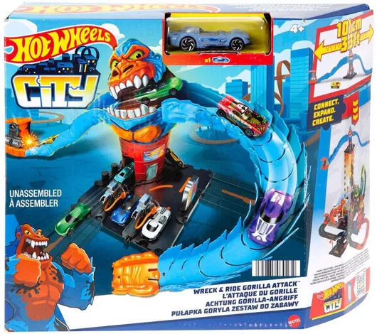 Πίστα Mattel Hot Wheels City Wreck & Ride Gorilla Attack για 4+ Ετών