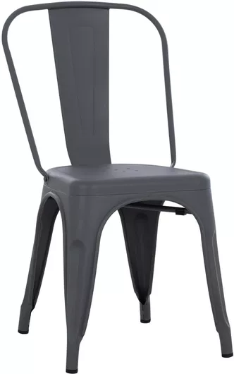 Καρέκλα Melita Κουζίνας Μεταλλική Μαύρη Ματ 43x50x82cm