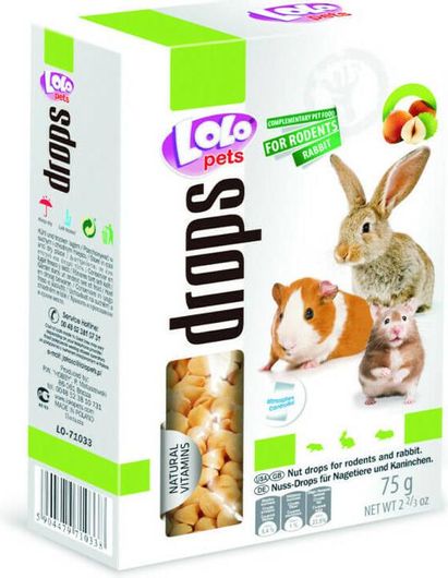Τροφή Τρωκτικών Lolo Pets Nut Drops 75gr