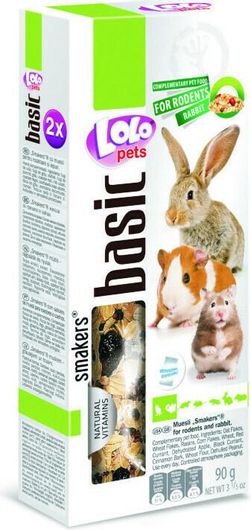 Lolo Pets Smakers Basic Τροφή για Κουνέλι/Τρωκτικά 90gr