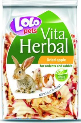 Λιχουδιά Τρωκτικών Lolo Pets Vita Αποξηραμένο Μήλο 100gr