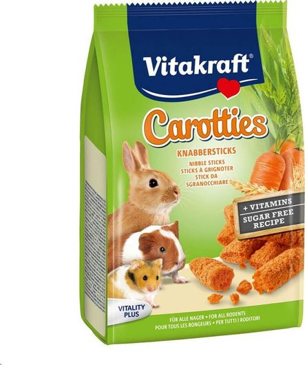 Λιχουδιά Τρωκτικών Vitakraft Carotties χωρίς Ζάχαρη 50gr